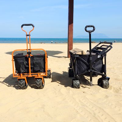 Usage général se pliant de conception d'ouverture arrière de chariot large de chariot de plage de roue