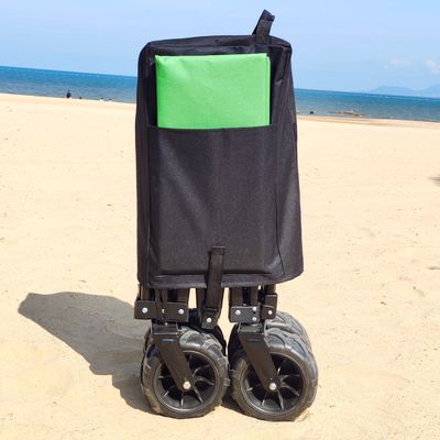 Le chariot large de pliage de roue acceptent le chariot se pliant à quatre voies adapté aux besoins du client de plage