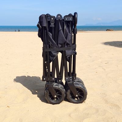 Le chariot large de pliage de roue acceptent le chariot se pliant à quatre voies adapté aux besoins du client de plage