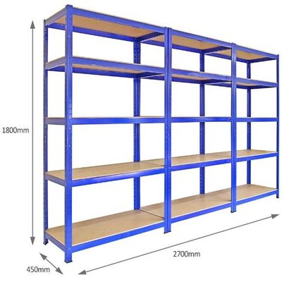 L'entrepôt en acier de rayonnage de 5 supports industriels de rangée rayonne des supports de stockage enterrant des unités