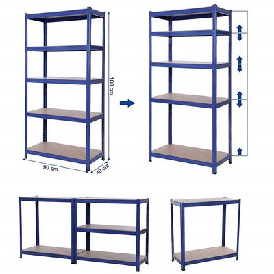 Le rayonnage fait sur commande d'entrepôt d'affichage d'acier inoxydable de rangée du magasin 5 étire pour le stockage