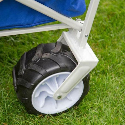 Chariot de achat pliant se pliant à quatre roues à chariot de main de jardin de chariot de plage