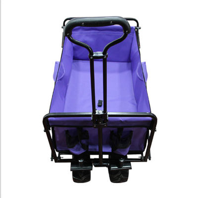 Chariot de achat pliant se pliant à quatre roues à chariot de main de jardin de chariot de plage