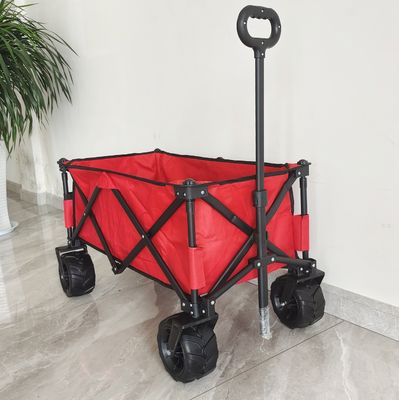 O-Type poignée réglable Wagon pliant Pu roue large chariot de Camping de plage pliable