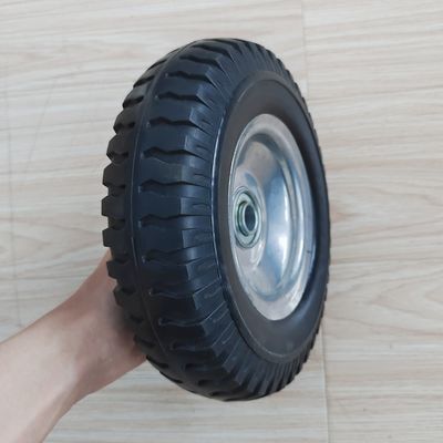 Roue de pneu en caoutchouc pneumatique de couleur de jante faite sur commande de 8 pouces 2.50-4 pour la brouette de chariot