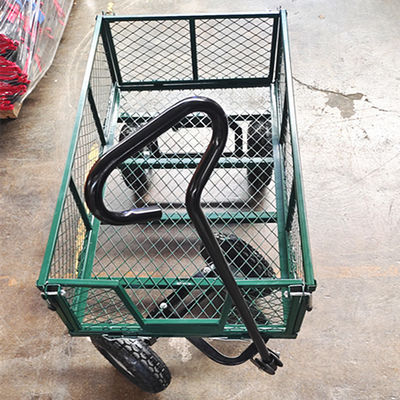 roue d'air de Mesh Cart Heavy Duty Metal Mesh Garden Cart 350-4 du jardin 75L