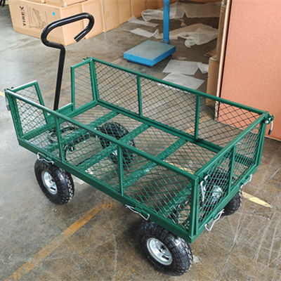 roue d'air de Mesh Cart Heavy Duty Metal Mesh Garden Cart 350-4 du jardin 75L