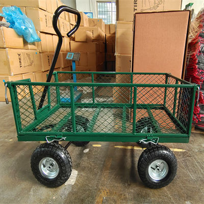 roue d'air de Mesh Cart Heavy Duty Metal Mesh Garden Cart 350-4 du jardin 75L