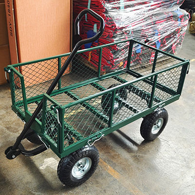 roue d'air de Mesh Cart Heavy Duty Metal Mesh Garden Cart 350-4 du jardin 75L
