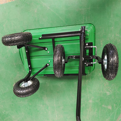 Les pneus pneumatiques de service de 10 pouces roulent la capacité du camion à benne basculante de jardin 75L
