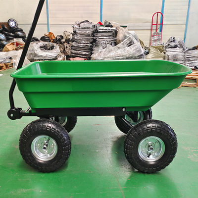 La décharge populaire de jardin de traction de main transportent en charrette 350-4 la capacité pneumatique des roues 50L