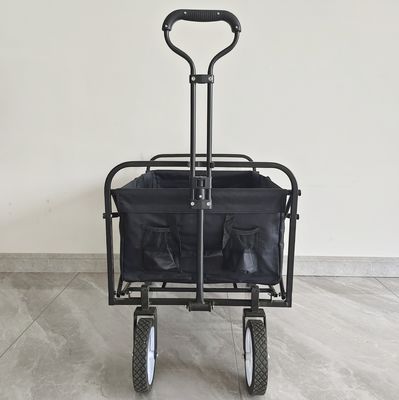 Wagon pliant de stockage pliable d'utilitaire de chariot de camping résistant de poignée réglable