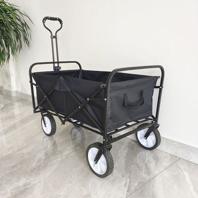Wagon pliant de stockage pliable d'utilitaire de chariot de camping résistant de poignée réglable