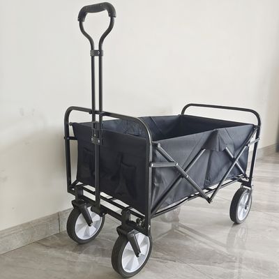 Wagon pliant de stockage pliable d'utilitaire de chariot de camping résistant de poignée réglable