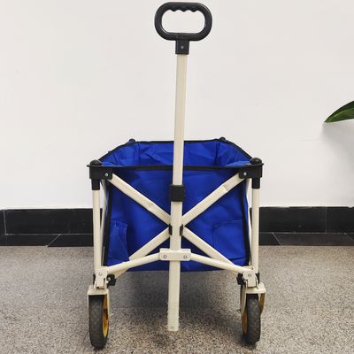 Chariot de service résistant se pliant pliant à main de poignée escamotable de roues du chariot quatre de chariot