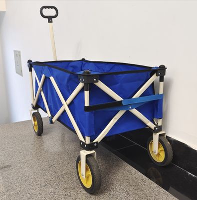 Chariot de service résistant se pliant pliant à main de poignée escamotable de roues du chariot quatre de chariot