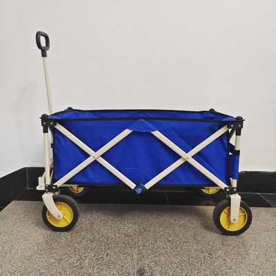 Chariot de service résistant se pliant pliant à main de poignée escamotable de roues du chariot quatre de chariot