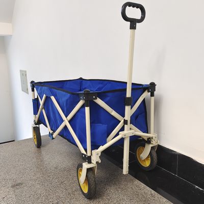 Chariot de service résistant se pliant pliant à main de poignée escamotable de roues du chariot quatre de chariot