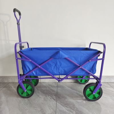 Chariot de camping de tissu de doubles couches chariot portatif de pliage de chariot à main de roue de PVC de 8 pouces