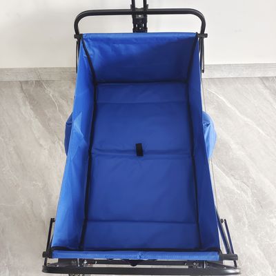Le pneu pneumatique se pliant pliant de chariot de cadre d'acier inoxydable roule le chariot de jardin portatif
