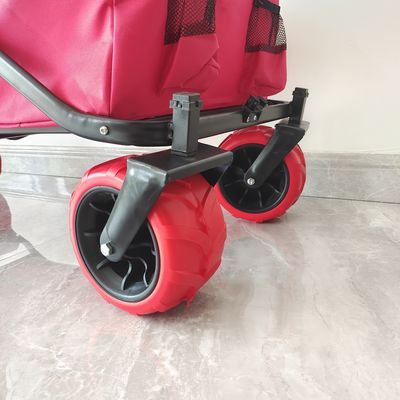 Capacité 70 kg Chariot de camping en plein air Grandes roues Chariot coulissant de plage