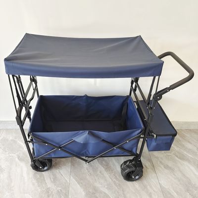 Chariot de camping pliable Chariot de tramway de plage avec chariot pliant avec toiture Dollies