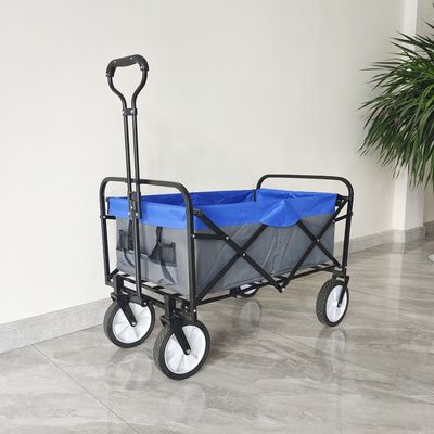 Chariot de camping extérieur 8 pouces roues wagon pliable poussette chariot de service pliable