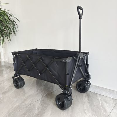 Wonderfold plage pliable chariot de camping extérieur manche réglable large roues