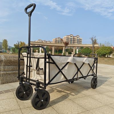Blanc four roues étendues camping jardin chariot pliant porte table pliante roue en PVC