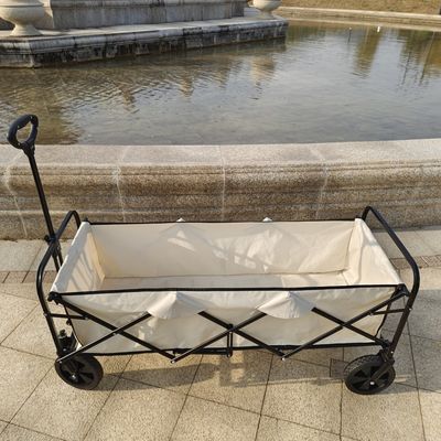 Blanc four roues étendues camping jardin chariot pliant porte table pliante roue en PVC