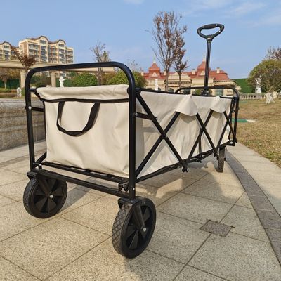 Blanc four roues étendues camping jardin chariot pliant porte table pliante roue en PVC