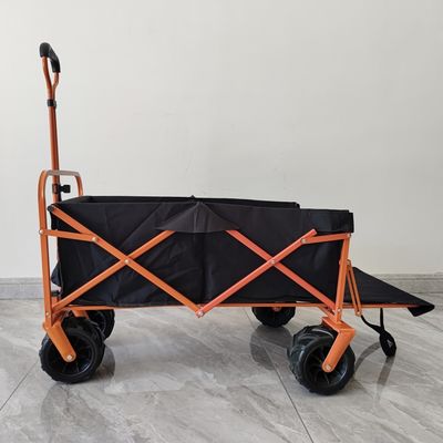 Retour d'ouverture Carton d'achat pliant Chariot de plage Camping Carton pliant roue PU