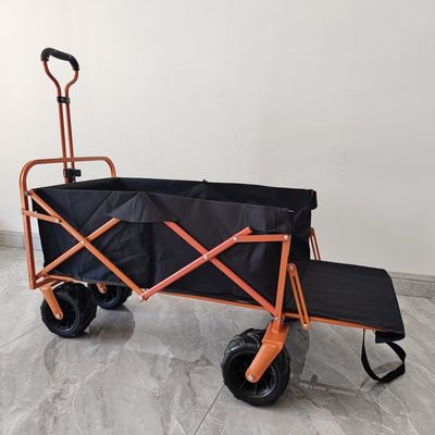 Retour d'ouverture Carton d'achat pliant Chariot de plage Camping Carton pliant roue PU