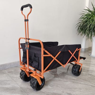 Retour d'ouverture Carton d'achat pliant Chariot de plage Camping Carton pliant roue PU
