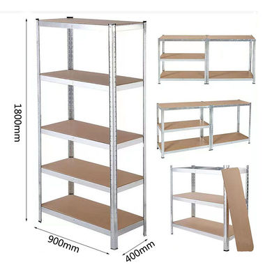 Étagères à 5 niveaux Étagères métalliques réglables polyvalentes sans boulons 180x90x40CM