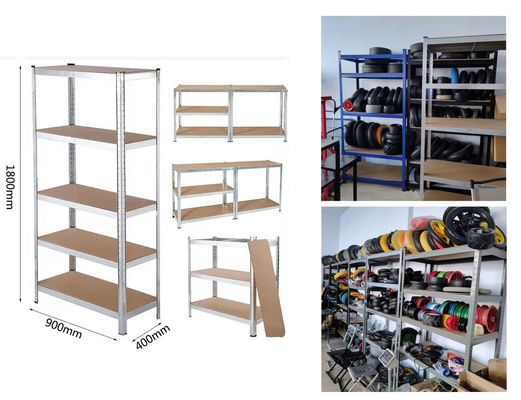 Étagères à 5 niveaux Étagères métalliques réglables polyvalentes sans boulons 180x90x40CM