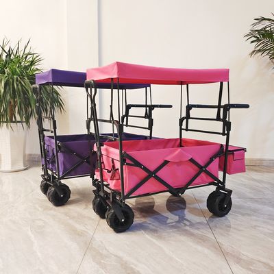 Voiture de camping en plein air pliable avec toit Voiture pliante pour enfants