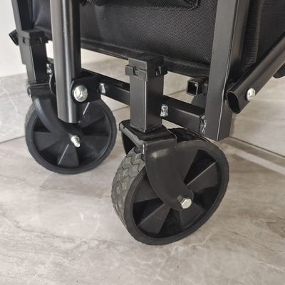 Mini chariot de camping en acier pour enfants en plein air chariot de camping en PVC roues de stockage chariot pliant
