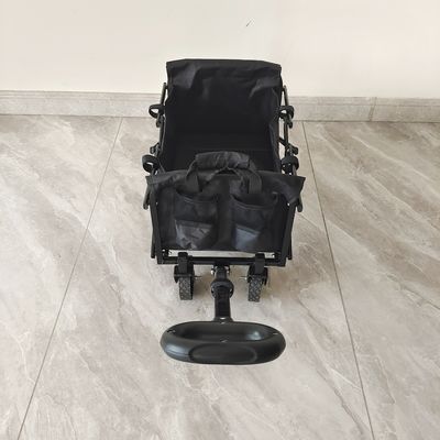 Mini chariot de camping en acier pour enfants en plein air chariot de camping en PVC roues de stockage chariot pliant