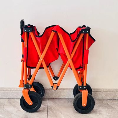 Simple style pliable à quatre voies de camping Traitement de chariot de camping personnalisé Portable Portable petit chariot