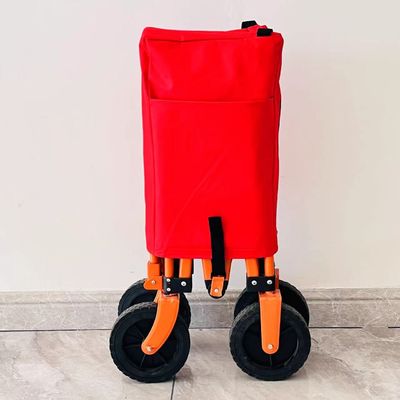 Simple style pliable à quatre voies de camping Traitement de chariot de camping personnalisé Portable Portable petit chariot