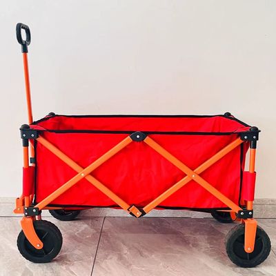 Simple style pliable à quatre voies de camping Traitement de chariot de camping personnalisé Portable Portable petit chariot