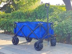 Chariot de camping en extérieur à poignée réglable chariots à main pliants avec roues en PU